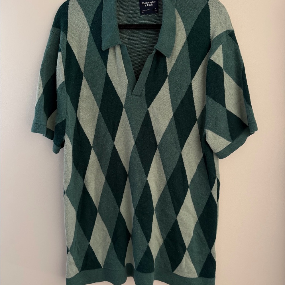 abercrombie and fitch  Green Diamond Pattern